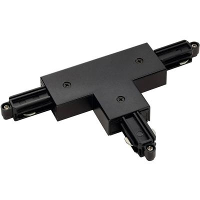 SLV 1-faseT-Connector 2 aarde rechts zwart - 143080