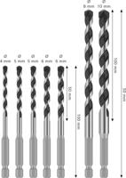 Bosch Accessoires PRO Betonborenset HEX-5 | 5-delig | 4x100, 5x100, 6x100, 8x150, 10x150mm - 2608707005 - thumbnail