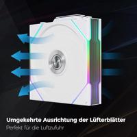 Lian Li Lian Li UNI FAN TL Wireless Lüfter, ARGB, PWM - Reverse Blade, 120mm, weiß PC-ventilator (b x h x d) 120 x 28 x 124 mm - thumbnail