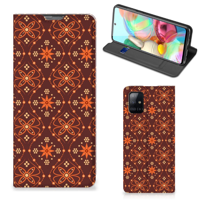 Samsung Galaxy A71 | Hoesje met Magneet | Batik Brown - thumbnail