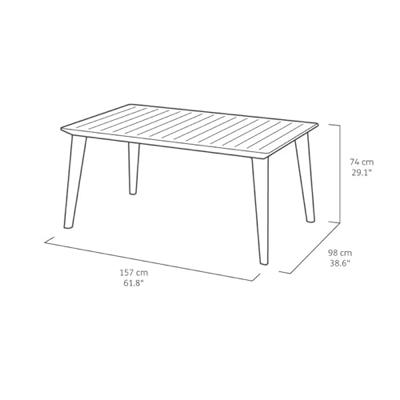 Tuintafel Lima antraciet 160 cm Tuintafel Lima antraciet 160 cm