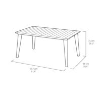 Tuintafel Lima antraciet 160 cm - thumbnail