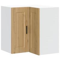 Keuken hoekkast "Porto" bewerkt hout artisanaal eikenkleur - thumbnail