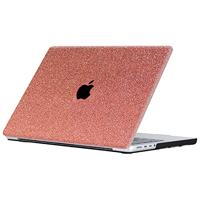 Lunso MacBook Pro 14 inch (2021-2023) cover hoes - case - Glitter Rose Goud - thumbnail