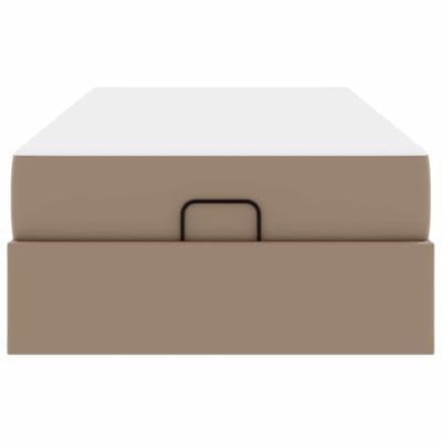 Bedframe met matras met matras 2 pcs Tan PVC