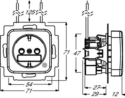 ABB 2CKA002013A5281 Apparaatinzetstuk IP20 Zuiver wit (RAL 9010), Wit
