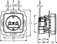 ABB 2CKA002013A5281 Apparaatinzetstuk IP20 Zuiver wit (RAL 9010), Wit - thumbnail