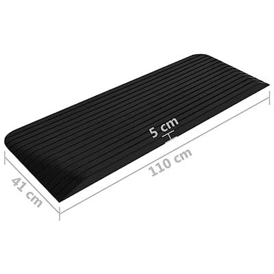 VidaXL Drempelhulpen 2 st 110x41x5 cm rubber - thumbnail