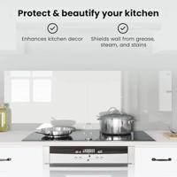 VidaXL Keuken achterwand 2 pcs doorzichtig 70 x 50 cm gehard glas - thumbnail