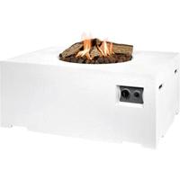 Cocoon vuurtafel rechthoek wit - thumbnail