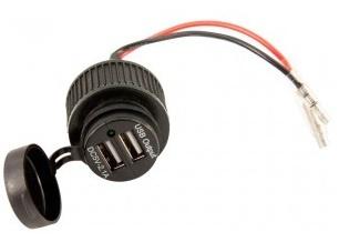 USB adapter - 2 poorten 5V-2.1A - inbouw - zwart 0523490