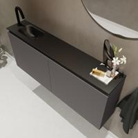 MONDIAZ TURE 120cm toiletmeubel dark grey. EDEN wastafel urban links 1 kraangat - thumbnail