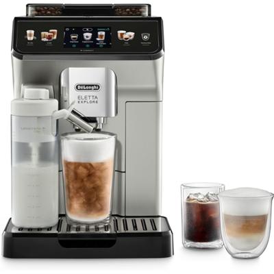 De'Longhi ECAM450.65S Eletta Explore Cold Brew Volautomaat Zilver De'Longhi ECAM450.65S Eletta Explore Cold Brew Volautomaat Zilver