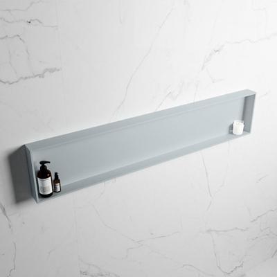 MONDIAZ EASY Nis 149,5x29,5cm in solid surface kleur Clay | Clay. 1 vak geschikt voor in- of opbouw