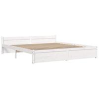 Bedframe massief hout wit 180x200 cm - thumbnail