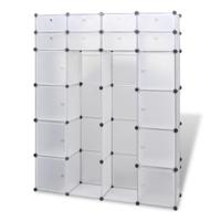 VidaXL Modulaire kast met 18 compartimenten wit 37 x 146 x 180,5 cm - thumbnail