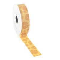 Lint FLORI ribbon geel 25mm x 20meter - thumbnail
