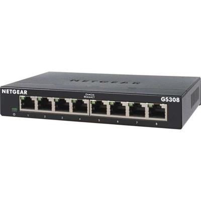 NETGEAR GS308-300PES Gigabit Ethernet Ethernet-switch met 8 poorten (10/100/1000) NETGEAR GS308-300PES Gigabit Ethernet Ethernet-switch met 8 poorten (10/100/1000)
