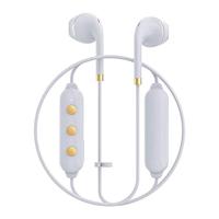 Happy Plugs Draadloze II hoofdtelefoon, draadloze Bluetooth met inline afstandsbediening en microfoon, wit, eenheidsmaat - thumbnail