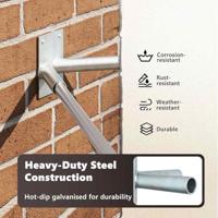 VidaXL Vlaggen mast houder zilver 11,5 x 7,5 x 0,2 cm staal - thumbnail