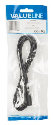 Valueline VLAP22050B20 Jack Stereo Audio Verlengkabel 3,5 mm Mannelijk - 3,5 mm Vrouwelijk 2,00 M Zwart