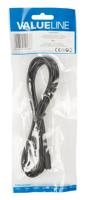 Valueline VLAP22050B20 Jack Stereo Audio Verlengkabel 3,5 mm Mannelijk - 3,5 mm Vrouwelijk 2,00 M Zwart - thumbnail