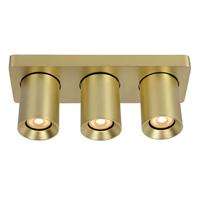 Lucide NIGEL - Plafondspot - LED Dim to warm - GU10 - 3x5W 2200K/3000K - Mat Goud / Messing - thumbnail