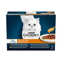 Gourmet Perle Sauce Delight kattenvoer Rund Kip Tonijn Zalm 12x85gr - thumbnail