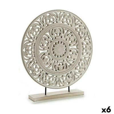Decoratieve figuren Gift Decor Wit Mandala 7 x 49 x 44 cm 44 x 49 x 7 cm (6 Stuks) Decoratieve figuren Gift Decor Wit Mandala 7 x 49 x 44 cm 44 x 49 x 7 cm (6 Stuks)