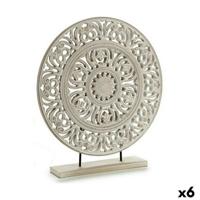 Decoratieve figuren Gift Decor Wit Mandala 7 x 49 x 44 cm 44 x 49 x 7 cm (6 Stuks) - thumbnail