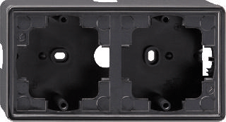 Gira S-color opbouwbak 2-voudig zwart