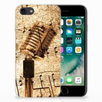 iPhone SE 2022 | SE 2020 | 8 | 7 | Siliconen hoesje | met foto Bladmuziek - thumbnail