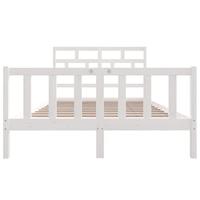 Bedframe massief grenenhout wit 120x200 cm - thumbnail