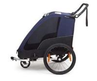 Polisport fietskar trailer incl. stroller kit grijs/blauw - thumbnail
