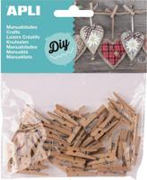 Apli houten mini wasknijpers, blister met 45 stuks - thumbnail