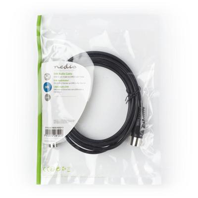DIN-Audiokabel | DIN 5-Pins Male - DIN 5-Pins Male | 2,0 m | Zwart