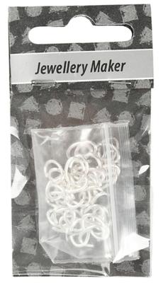 Creativ Company Ring, ovaal, dikte 1 mm, verzilverd, 40 stuk/ 1 doos - thumbnail