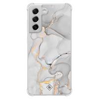 Samsung Galaxy S21 FE shockproof hoesje - Marmer grijs - thumbnail