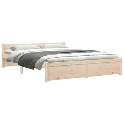 Bedframe massief hout 135x190 cm - thumbnail
