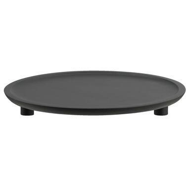 Plateau zwart mangohout Ø36 cm