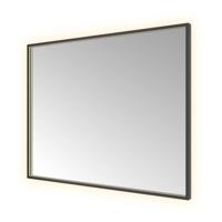 Hotbath &More Mirrors Square LED Badkamerspiegel - Rechthoek - 80 x 100 cm - Geborsteld Zwart Pvd - thumbnail