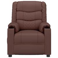 Massagestoel elektrisch kunstleer bruin - thumbnail