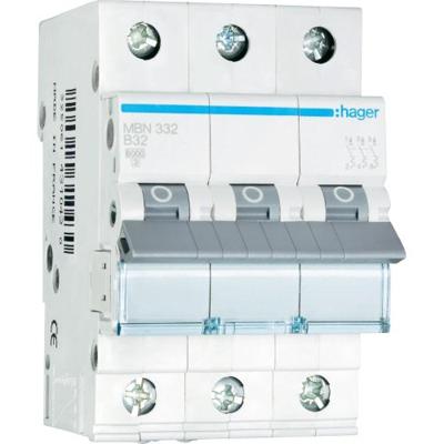 Hager MBN332 Zekeringautomaat 3-polig 32 A Hager MBN332 Zekeringautomaat 3-polig 32 A