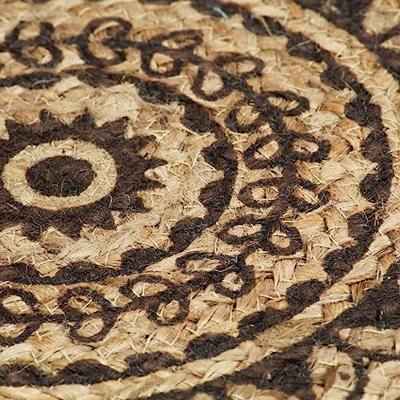 Placemats 6 st rond 38 cm jute donkerbruin Placemats 6 st rond 38 cm jute donkerbruin