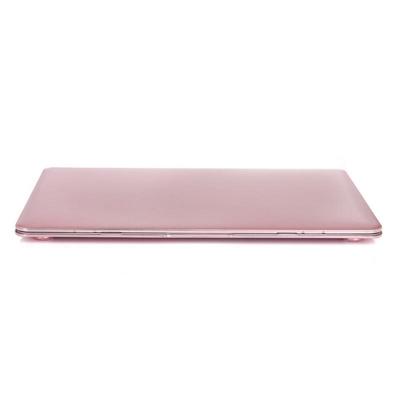 MacBook 12 inch Metaal structuur hard Kunststof Hoesje / Case (roze)
