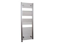 Elektrische Design Radiator Sanicare Plug & Play 172x60 cm Inox Look 1127 Watt Met Zwarte Thermostaat Links Sanicare - thumbnail
