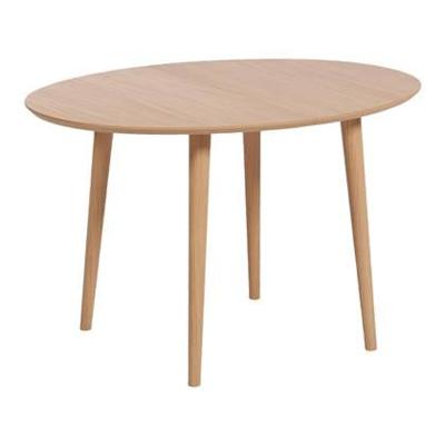 Kave Home Uitschuifbare Ovale Eettafel 'Oqui' 120 - 200 x 90cm, kleur Eiken Naturel