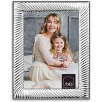 Haes Deco Verzilverde Fotolijst Trevisio voor een foto van 9x13 cm - Fraai Verzilverd met luxe Houten achterzijde en standaard om neer te zetten - thumbnail