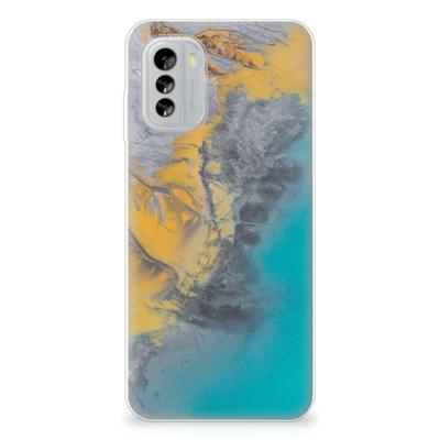 Nokia G60 | TPU | Siliconen hoesje | Marble Blue Gold