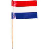 Depa Prikker | vlagprikker | Nederland | Hout | 65mm | rood/wit/blauw | 14400 stuks - thumbnail
